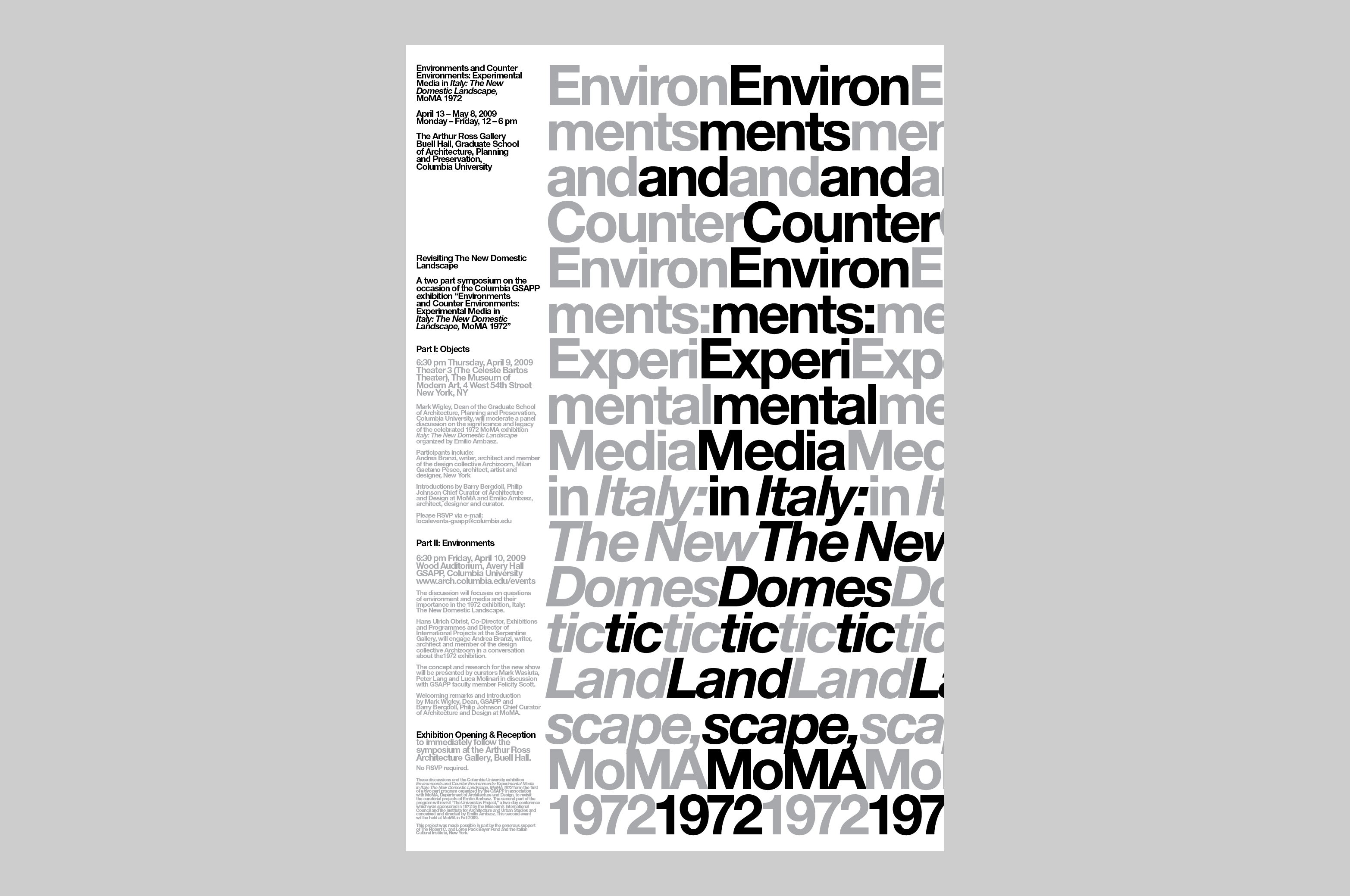 Environments and Counter Environments: Experimental Media in Italy: The New Domestic Landscape, MoMA 1972  - MTWTF