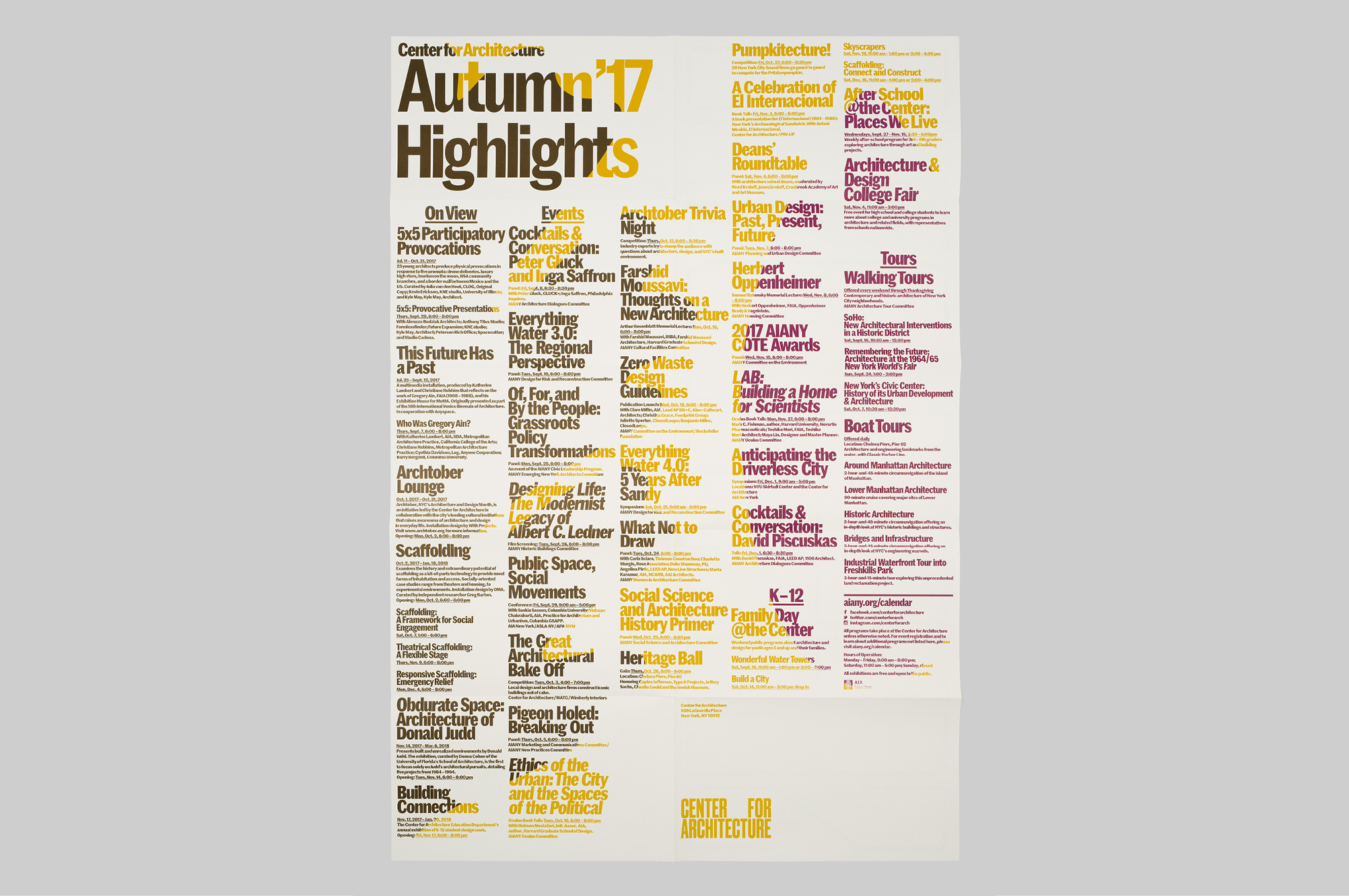 Highlights Poster Series - MTWTF